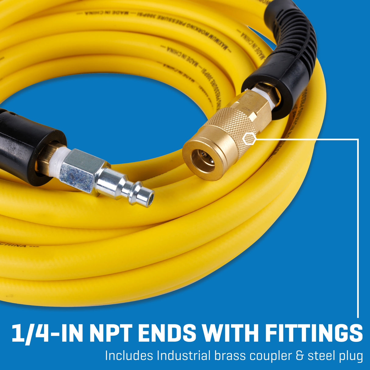 3/8-in x 25-ft Poly Hybrid Air Hose with Fittings SGY-AIR255