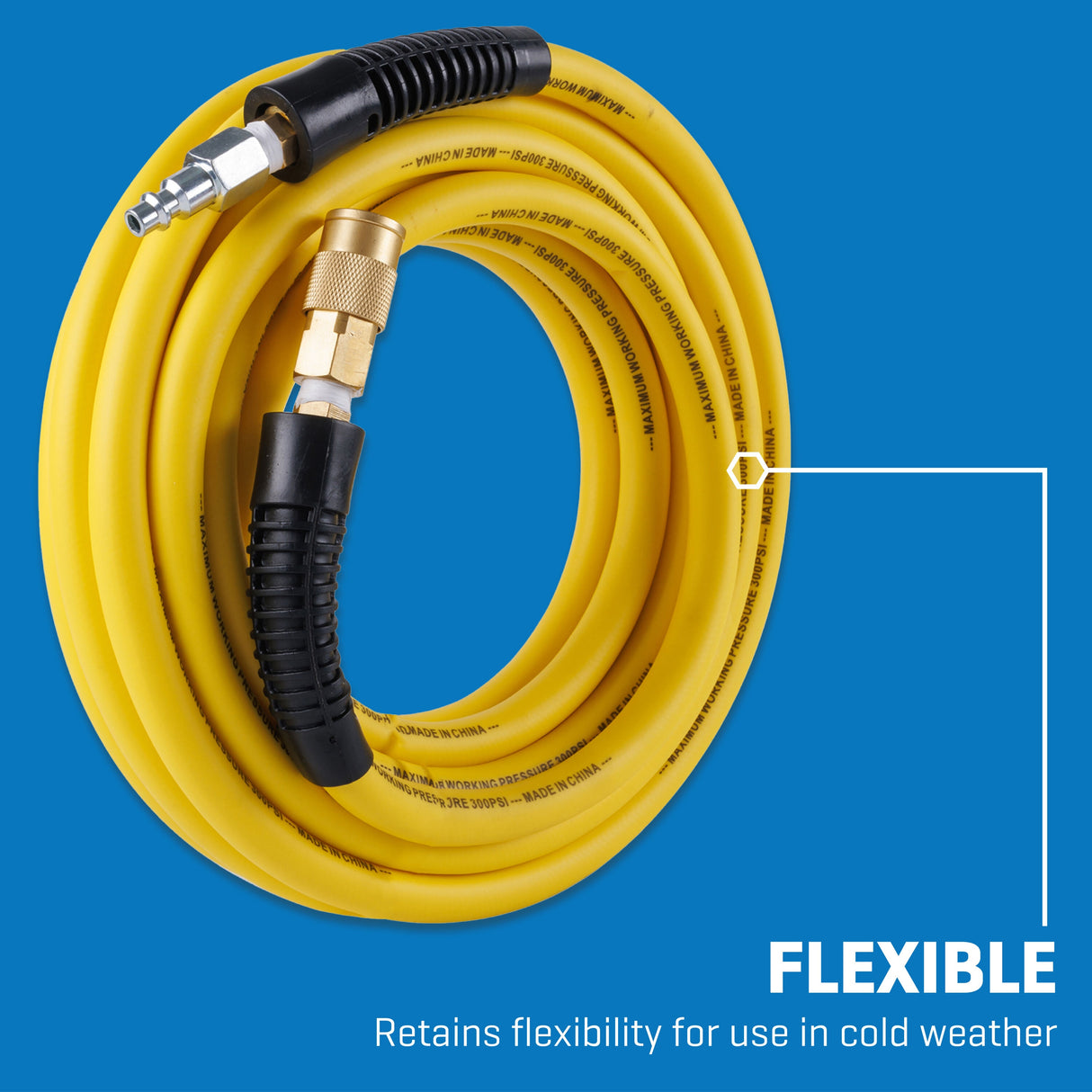 3/8-in x 25-ft Poly Hybrid Air Hose with Fittings SGY-AIR255