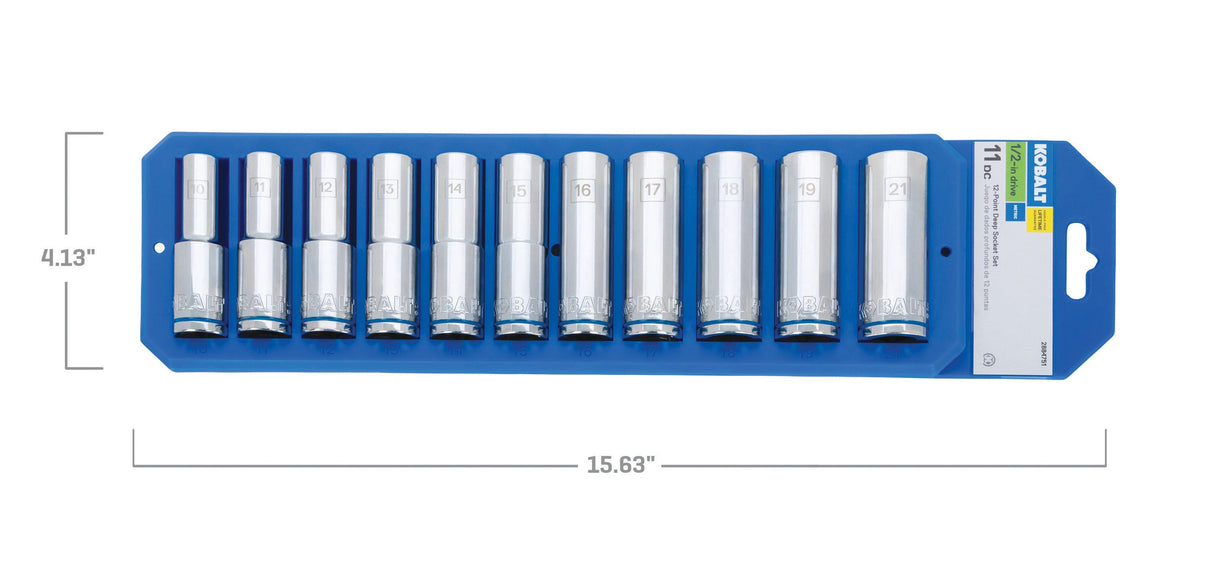 1/2-in Drive Metric Deep Socket Set (11-Pieces) 81720