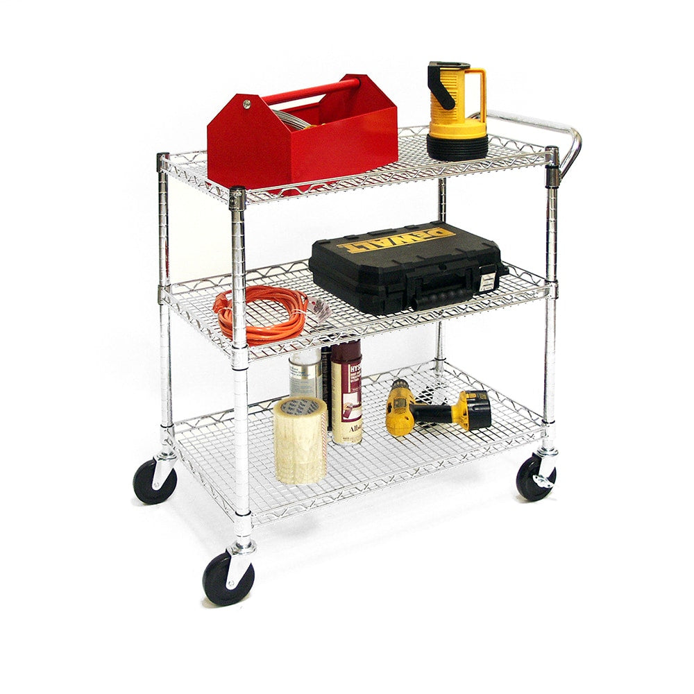 32.75-in Shelf Utility Cart SHE18304BZ