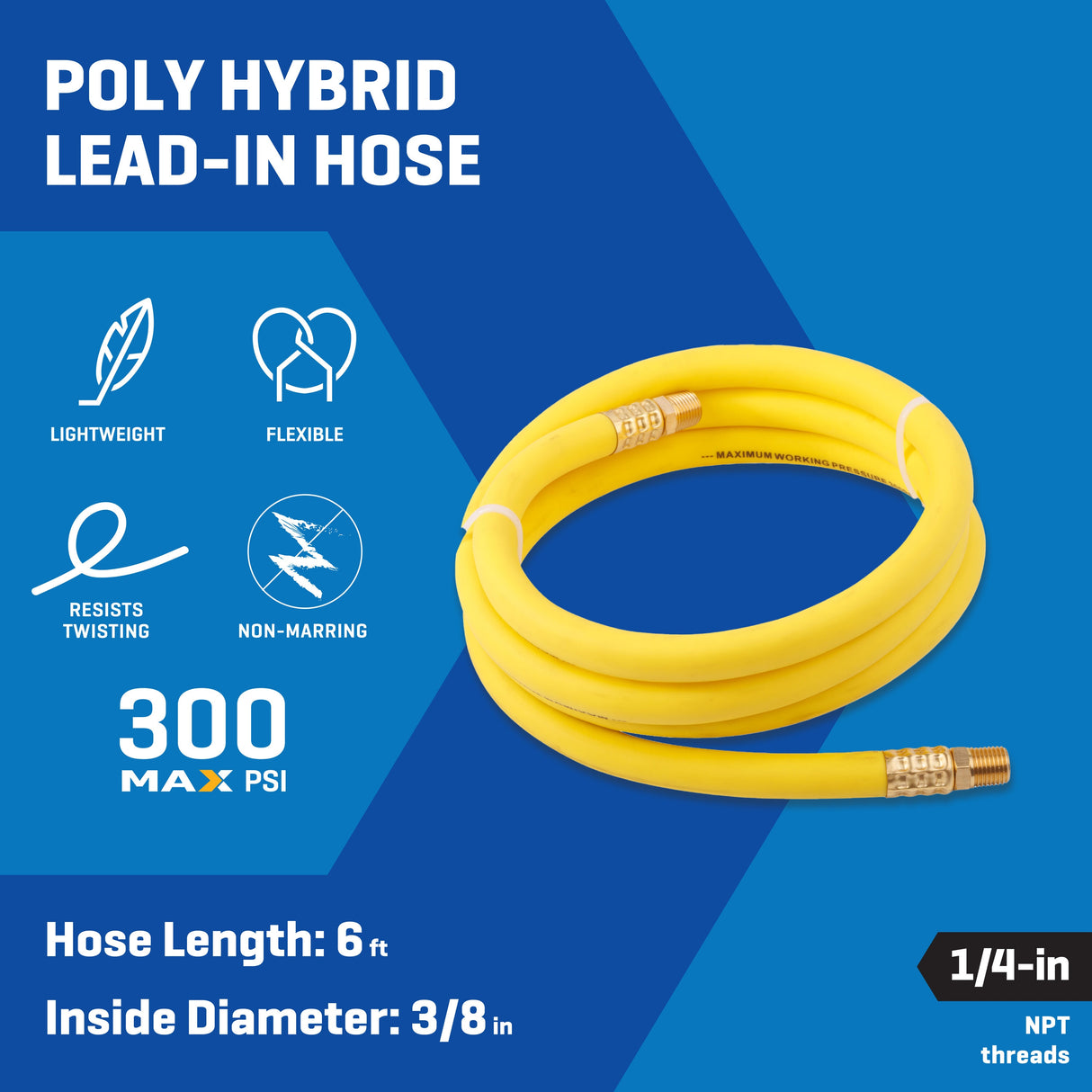 3/8-in X 6-Ft Poly Hybrid Lead-in Hose SGY-AIR260