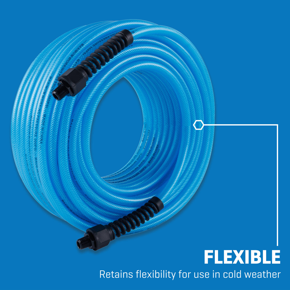 1/4-in x 100-ft Triple Hybrid Air Hose with Field Repairable Hose Ends SGY-AIR257