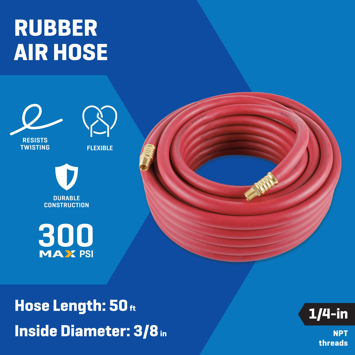 3/8-in x 50-ft Rubber Air Hose SGY-AIR268