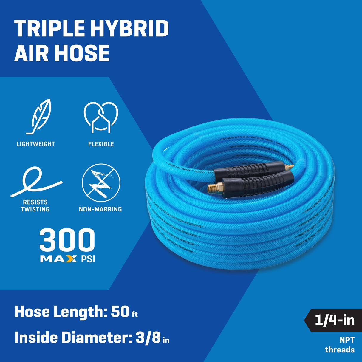 3/8-in x 50-Ft Triple Hybrid Air Hose SGY-AIR186