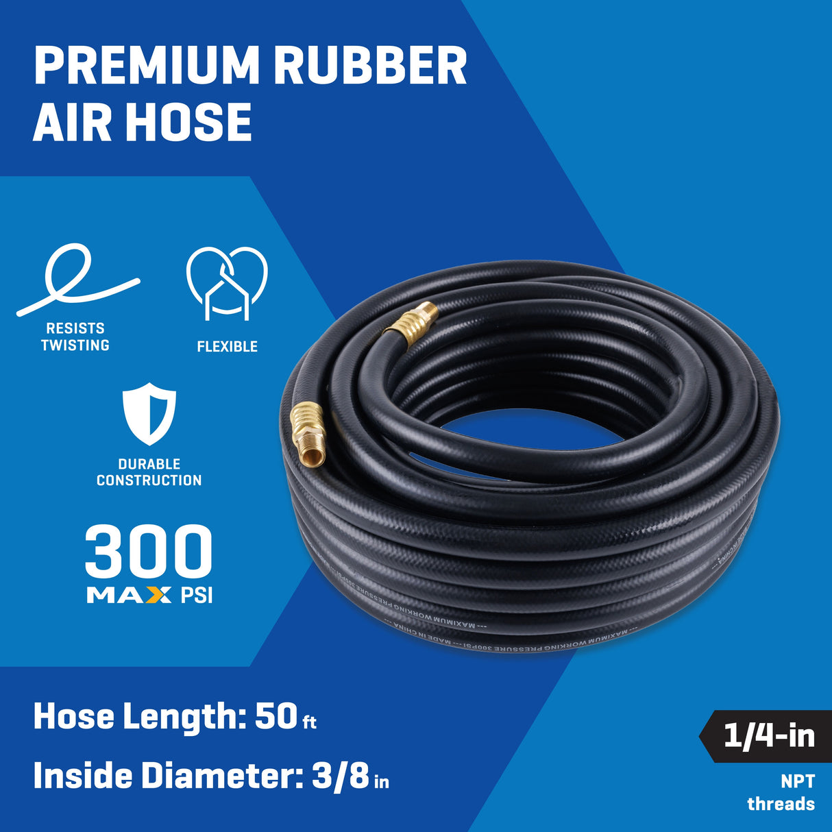 3/8-in x 50-ft Premium Rubber Air Hose SGY-AIR270