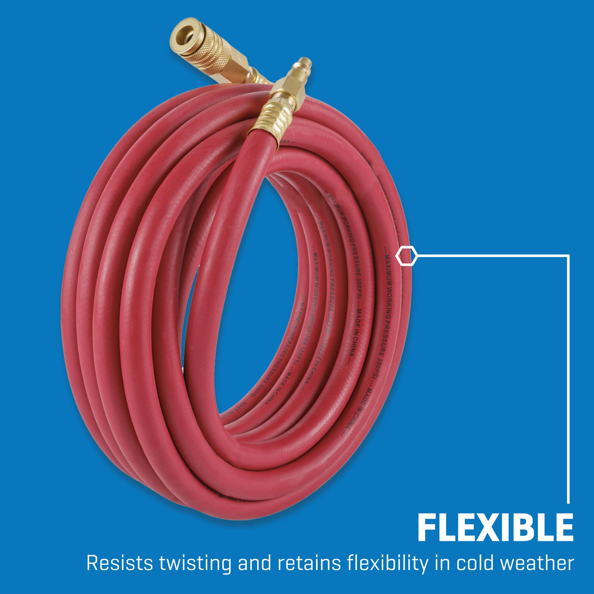 3/8-in x 25-ft Rubber Air Hose with Fittings SGY-AIR267