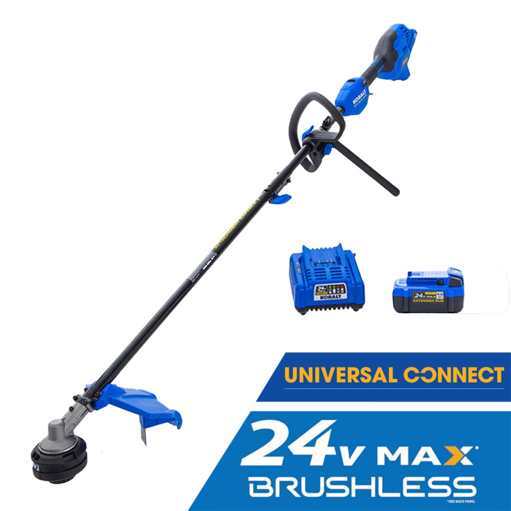 24-volt 15-in Split Shaft Attachment Capable Battery String Trimmer 4 Ah (Battery and Charger Included) KMS 1024A-03