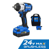 Next-Gen 24-volt Variable Speed Brushless 1/2-in Drive Cordless Impact Wrench (Battery Included) KIW 4024A-03