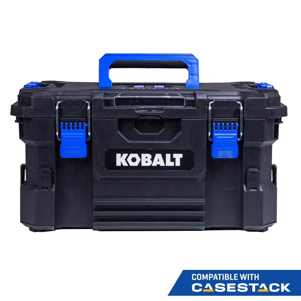 CaseStack 21.25-in W x 11-in H x 14-in D Black Plastic Tool Box KCS-MTBOX1-03