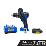 XTR 1/2-in 24-volt Variable Speed Brushless Cordless Hammer Drill (1-Battery Included) KXHD 1424A-03