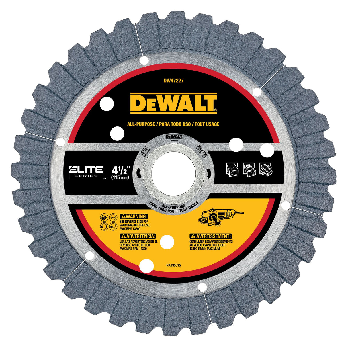 ELITE Diamond Wheels 4.5-in Diamond Cut-off Wheel DW47227