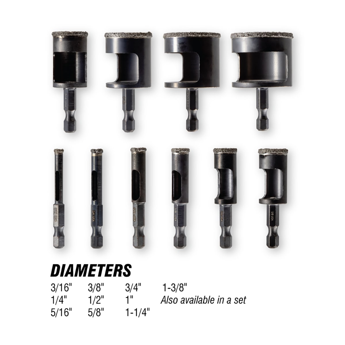 Diamond Edge Diamond Arbored Hole Saw Set (3-Piece) 600950