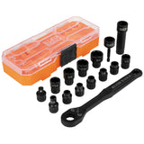 Impact Rated Pass Through 3/8-in Drive Standard (SAE) Deep Socket Set (15-Pieces) 65400