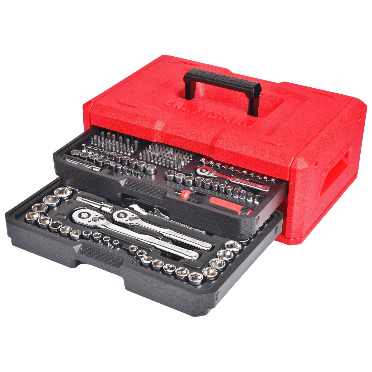 256-Piece Standard (SAE) and Metric Polished Chrome Mechanics Tool Set with Hard Case CMMT45256