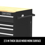 2000 Series 51.2-in L x 37.5-in H 8-Drawers Rolling Black Wood Work Bench CMST98529BK