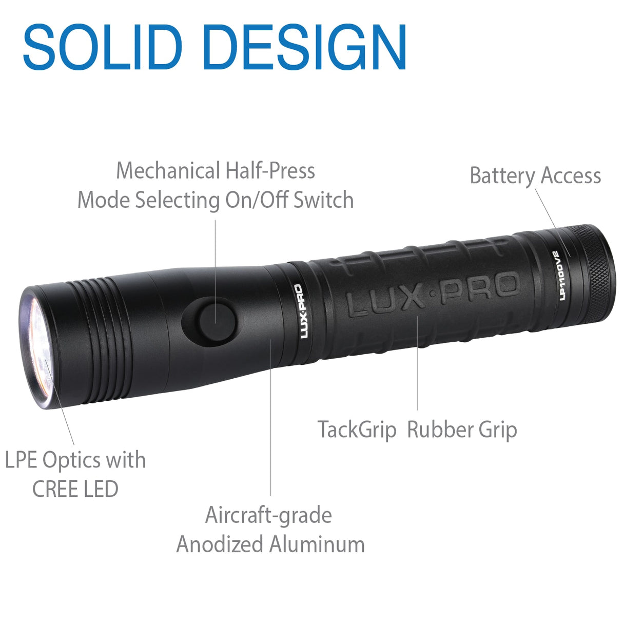 360-Lumen 3 Modes LED Flashlight LP1100V2