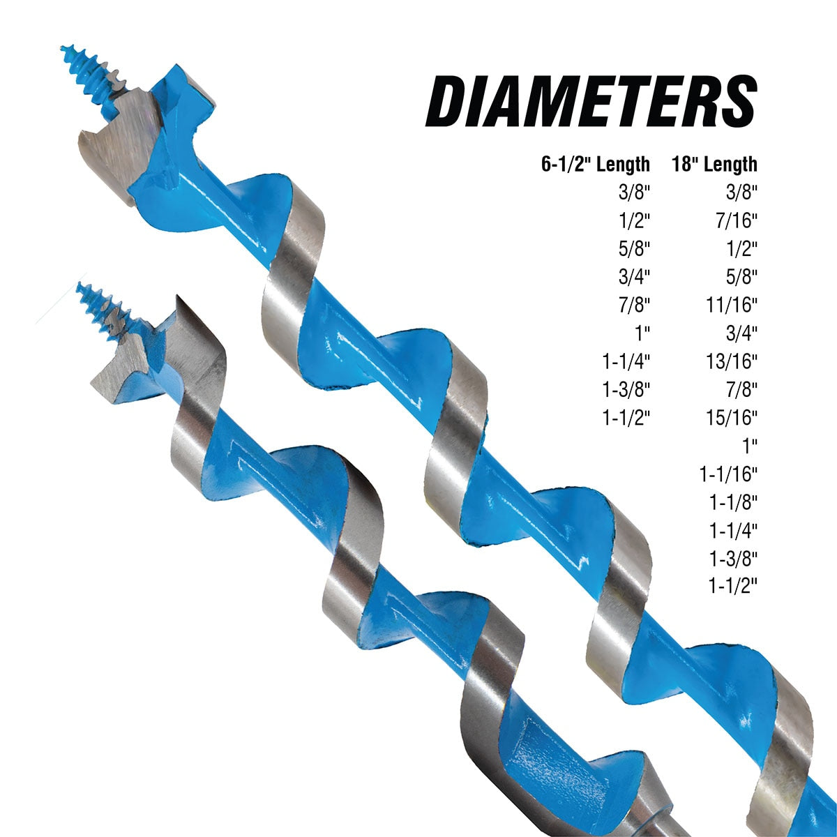 1/2-in x 6-1/2-in Woodboring Auger Drill Bit 12003