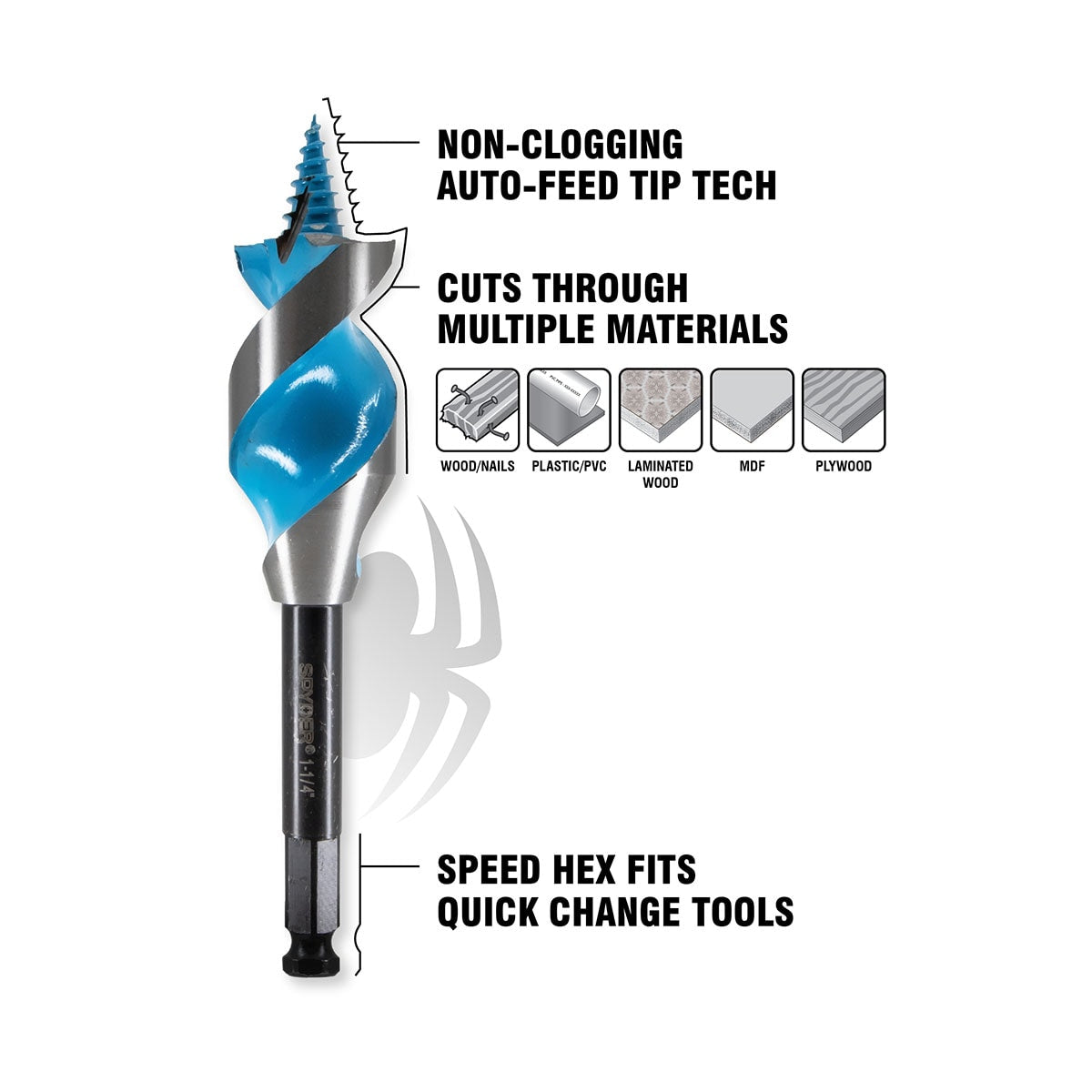 Stinger 3/4-in x 6-1/2-in Woodboring Auger Drill Bit 12006