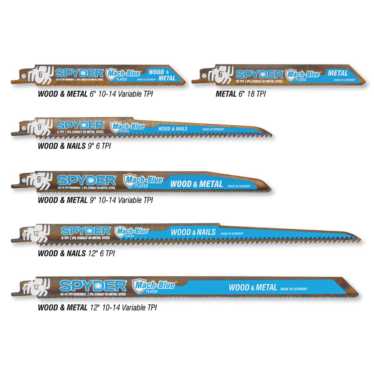 Mach-Blue Bi-metal 6-in 18-TPI Metal Cutting Reciprocating Saw Blade (2-Pack) SPY-200320