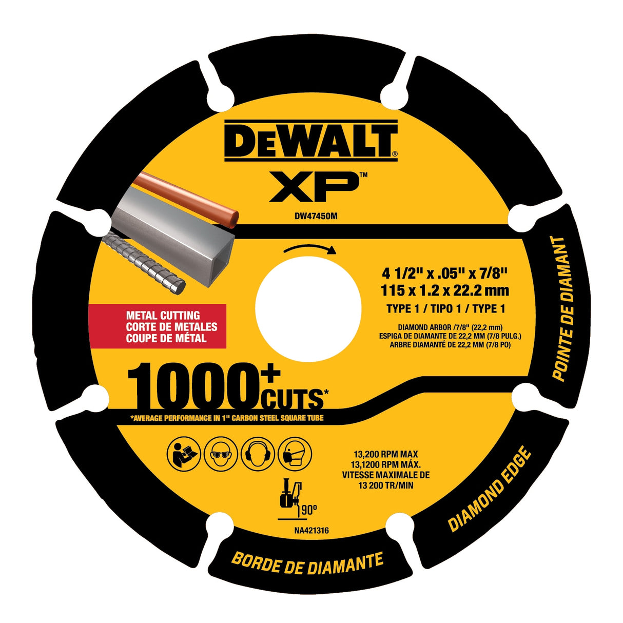 XP 4.5-in Diamond Cut-off Wheel DW47450M