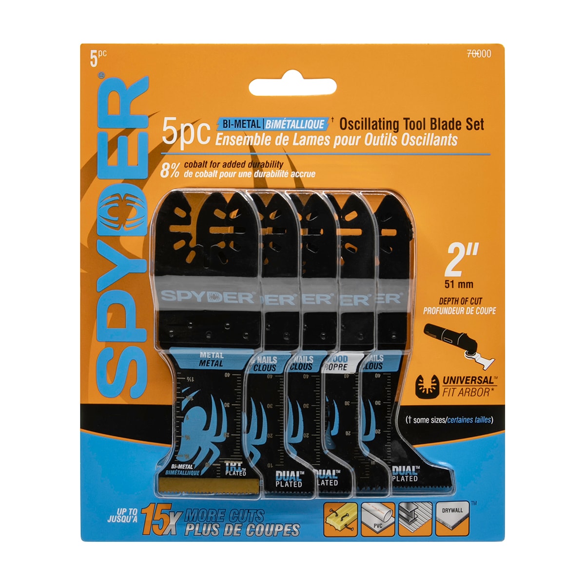 5-Pack Multiple Materials Oscillating Tool Blade 70000