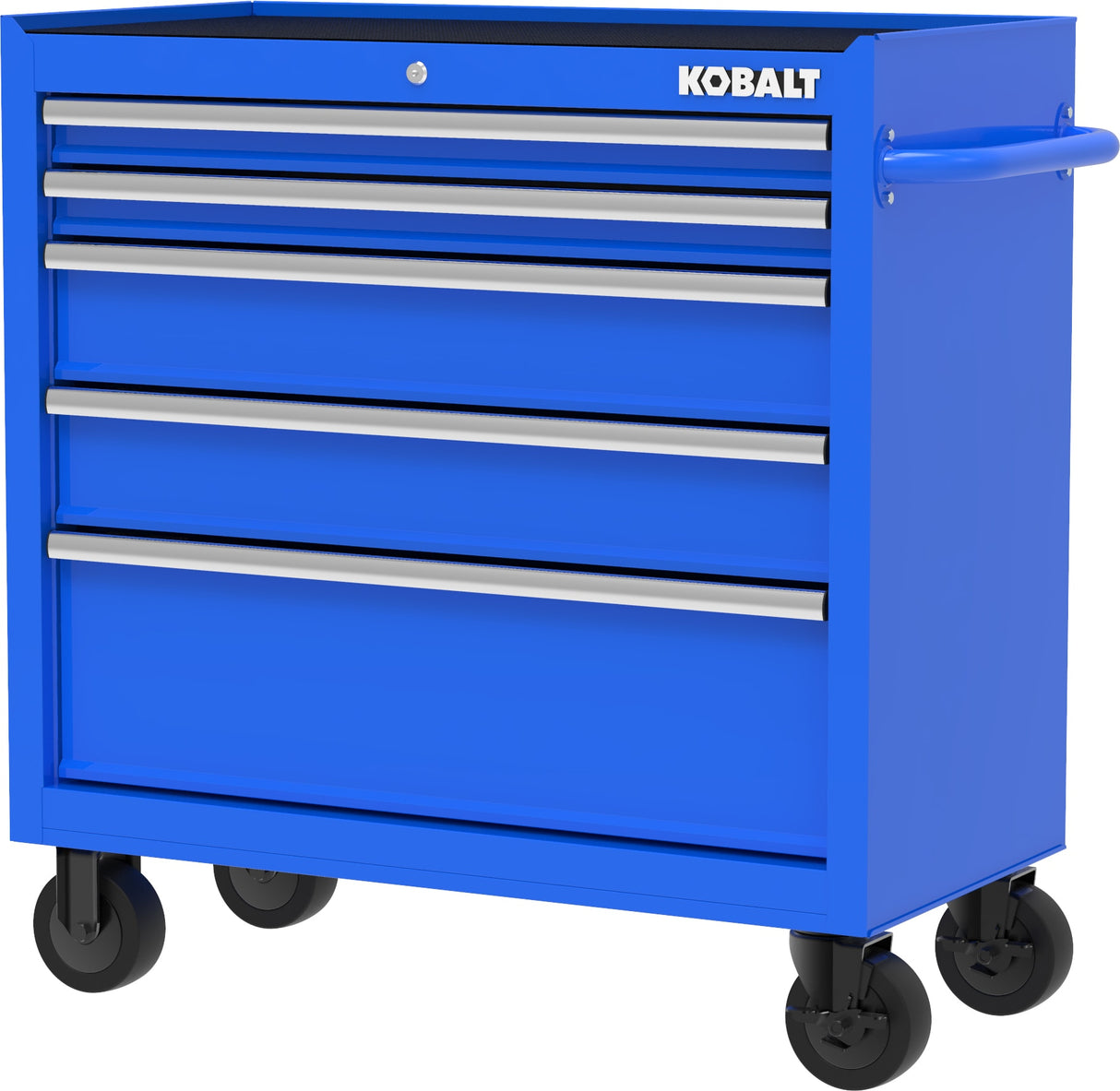 36-in W x 38-in H 5-Drawer Steel Rolling Tool Cabinet (Blue) 410-169-0131