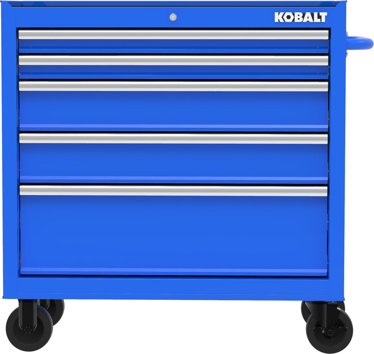 36-in W x 38-in H 5-Drawer Steel Rolling Tool Cabinet (Blue) 410-169-0131