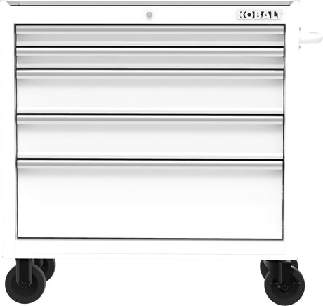 36-in W x 38-in H 5-Drawer Steel Rolling Tool Cabinet (White) 410-170-0131