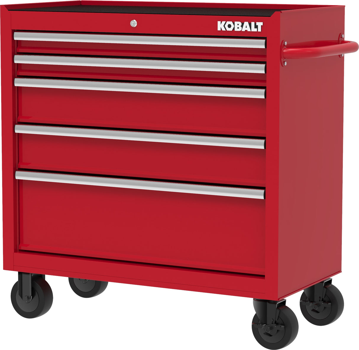 36-in W x 38-in H 5-Drawer Steel Rolling Tool Cabinet (Red) 410-171-0131