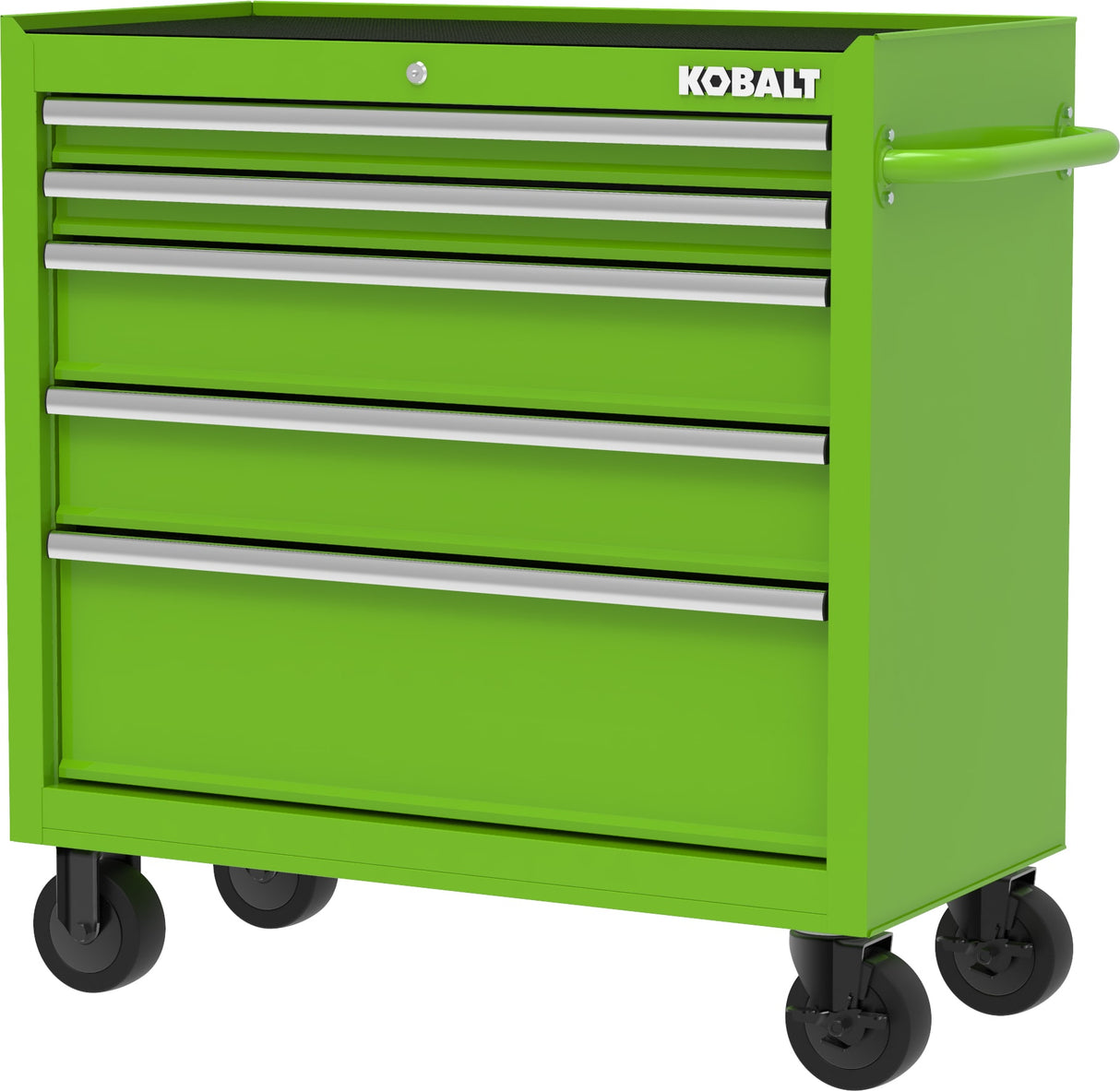 36-in W x 38-in H 5-Drawer Steel Rolling Tool Cabinet (Green) 410-172-0131