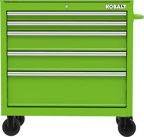 36-in W x 38-in H 5-Drawer Steel Rolling Tool Cabinet (Green) 410-172-0131