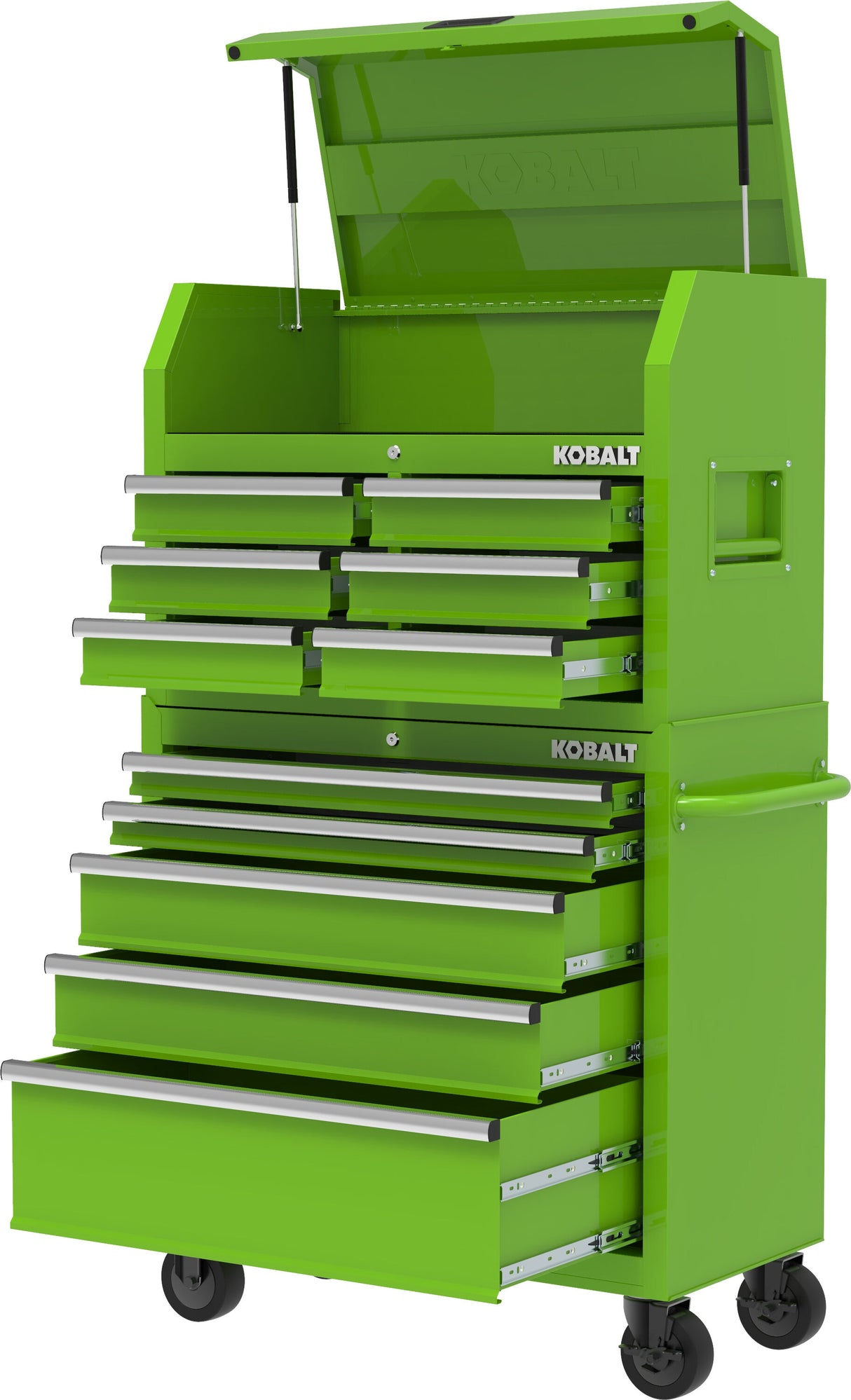 36-in W x 38-in H 5-Drawer Steel Rolling Tool Cabinet (Green) 410-172-0131