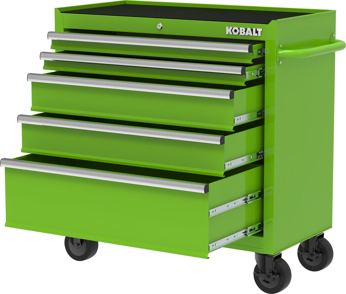 36-in W x 38-in H 5-Drawer Steel Rolling Tool Cabinet (Green) 410-172-0131