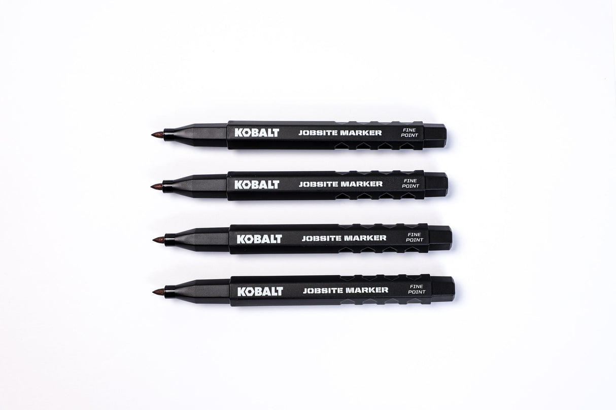 4-Pack Fine Black Permanent Marker HBRMS401