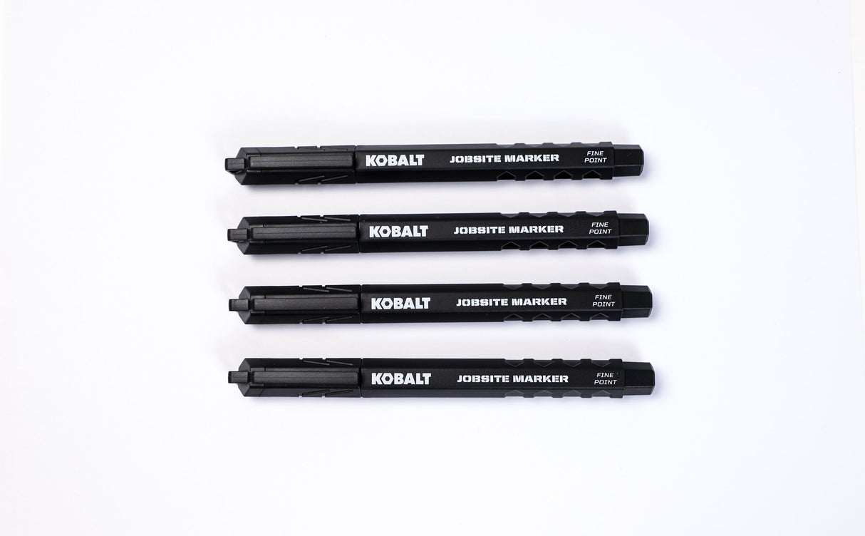 4-Pack Fine Black Permanent Marker HBRMS401