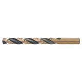 1/2-in x 6-in Black and Gold Coated Hss Aircraft Length Twist Drill Bit DW1615  G