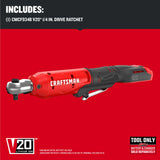 20-volt Max Variable Speed 1/4-in Drive Cordless Ratchet Wrench (Bare Tool) CMCF934B