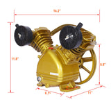 Electric Air Compressor Pump, 3HP, 120V, 32.6 lbs, 8.8CFM, Piston Compressor, Cast Iron, V-Style Cylinder Design, Accessories Included YHLW46541457