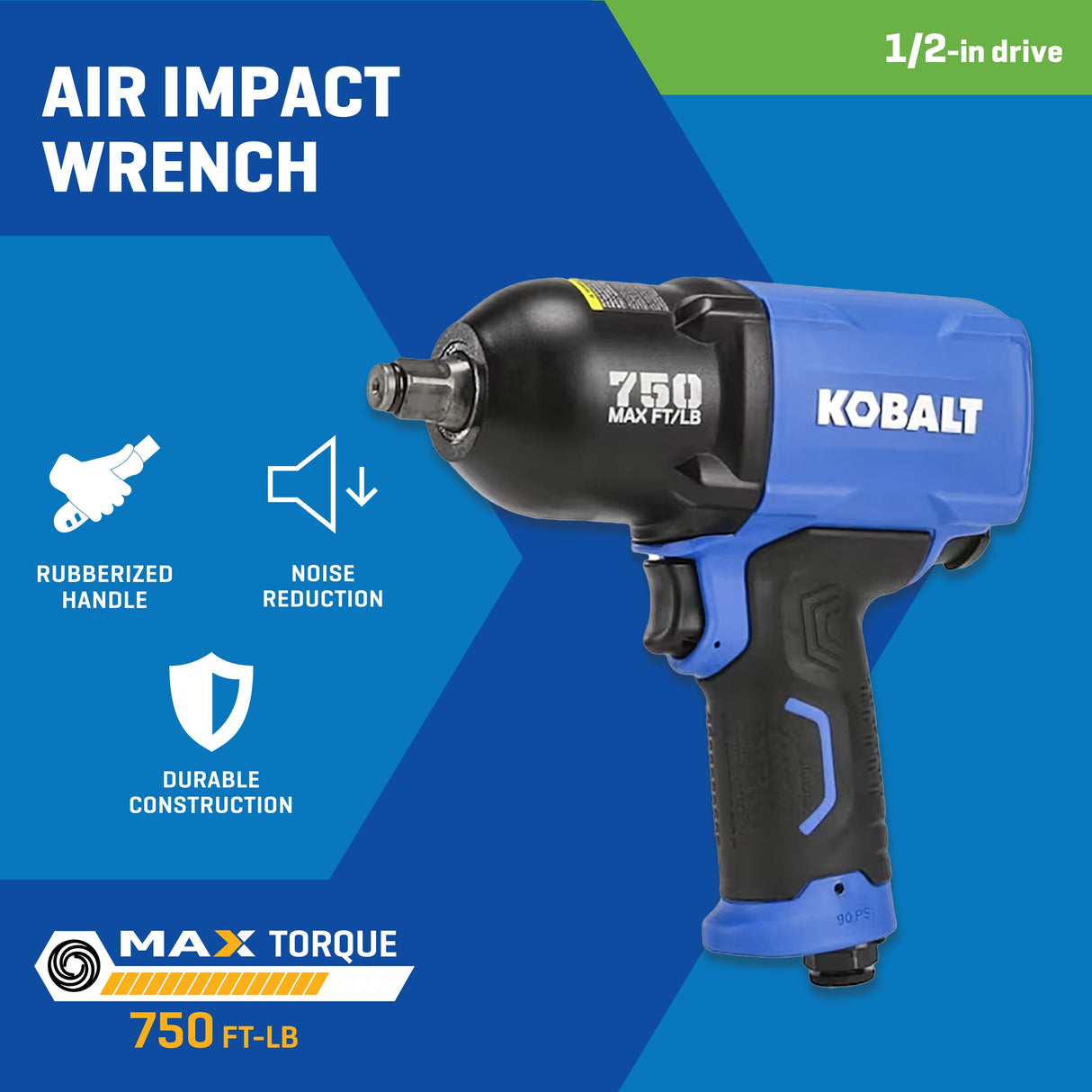 0.5-in 750-ft lb Air Impact Wrench SGY-AIR228