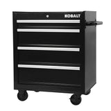 26.7-in W x 33-in H 4-Drawer Steel Rolling Tool Cabinet (Black) 19156