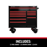 V-Series 41-in W x 40-in H 11-Drawer Steel Rolling Tool Cabinet (Black) CMSTVS4111BK