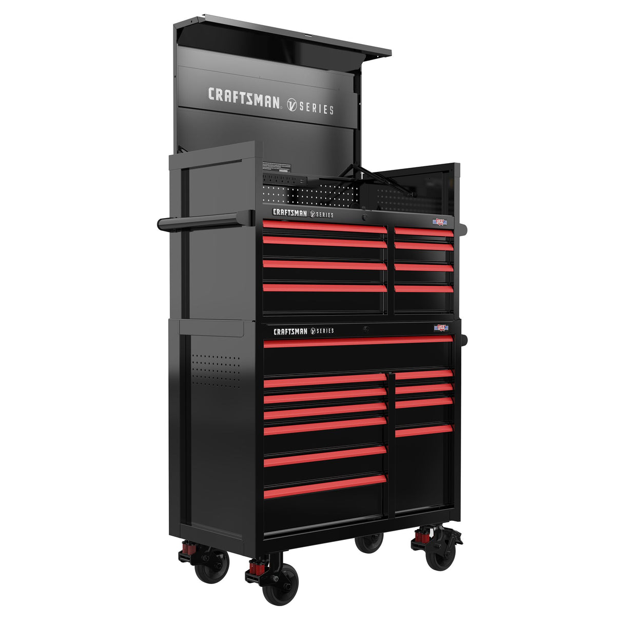 V-Series 41-in W x 27-in H 8-Drawer Steel Tool Chest (Black) CMSTVS4108BK