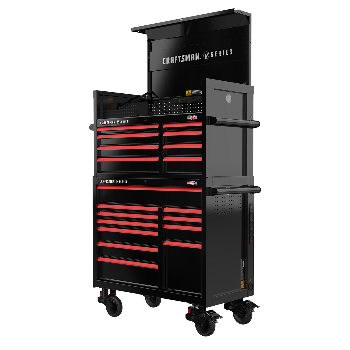 V-Series 41-in W x 27-in H 8-Drawer Steel Tool Chest (Black) CMSTVS4108BK