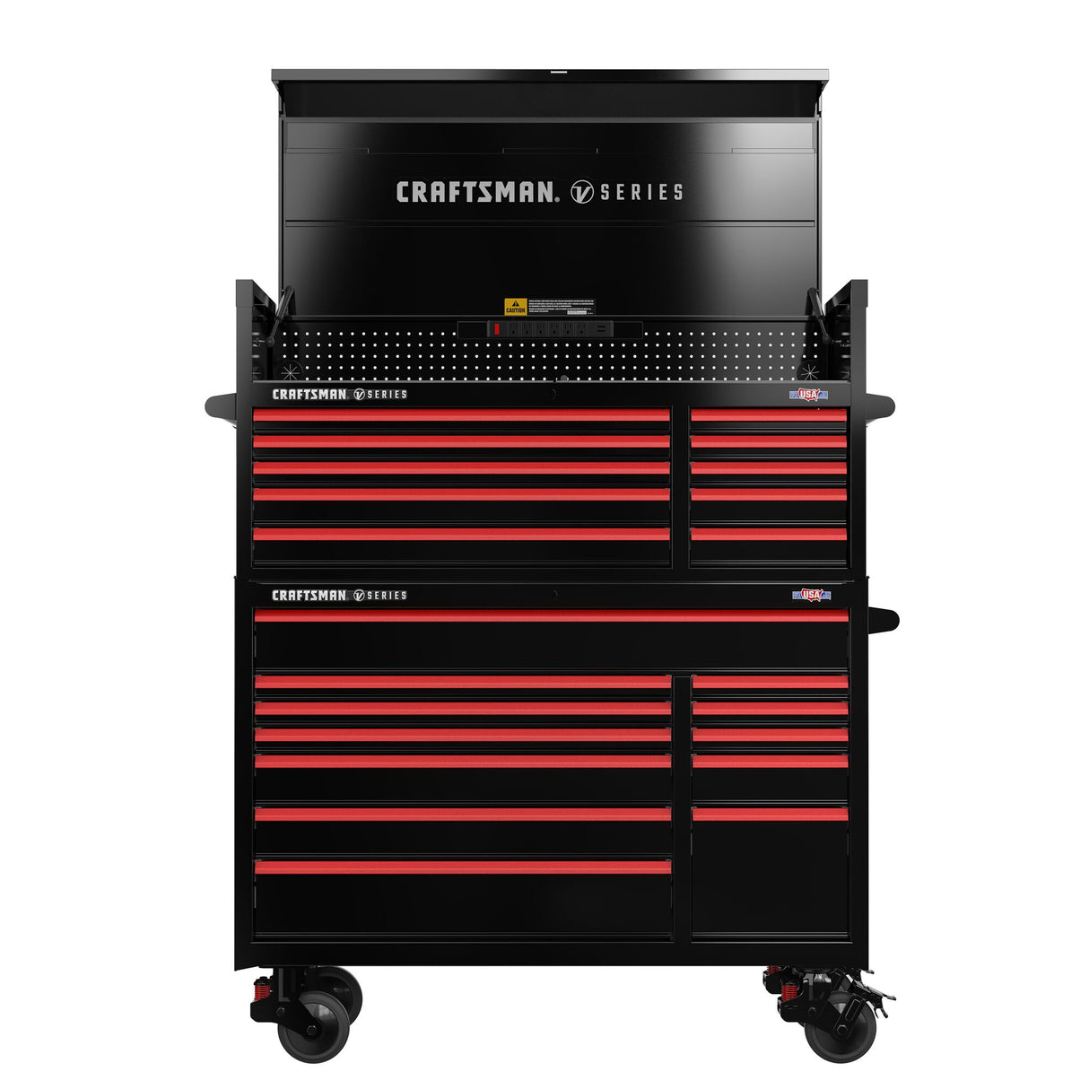 V-Series 52-in W x 40-in H 12-Drawer Steel Rolling Tool Cabinet (Black) CMSTVS5212BK