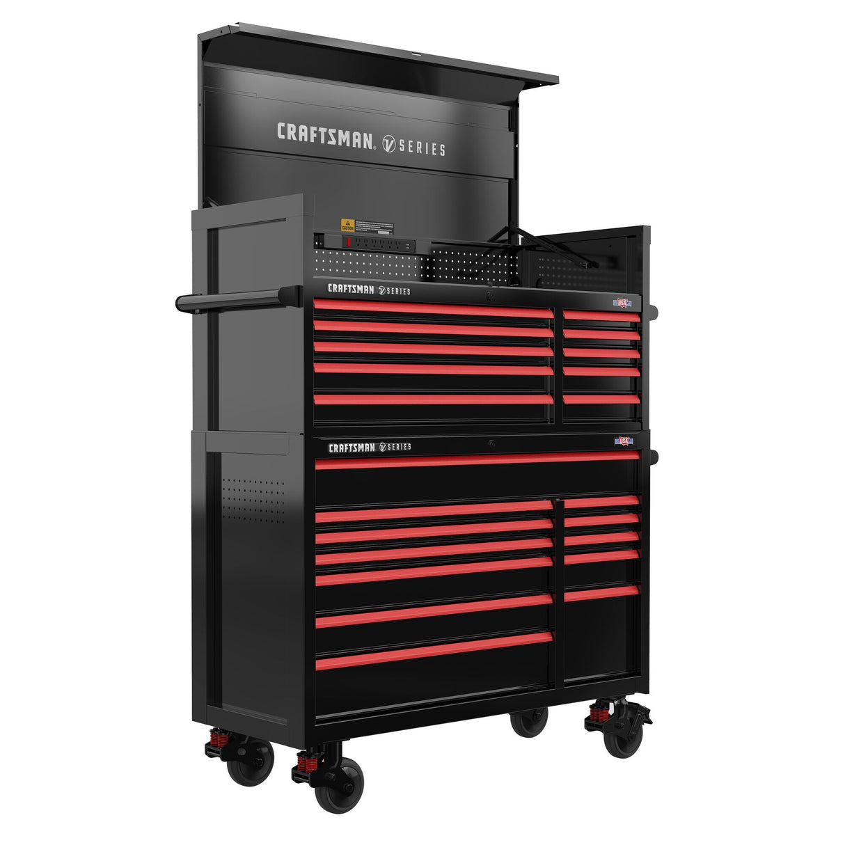 V-Series 52-in W x 40-in H 12-Drawer Steel Rolling Tool Cabinet (Black) CMSTVS5212BK