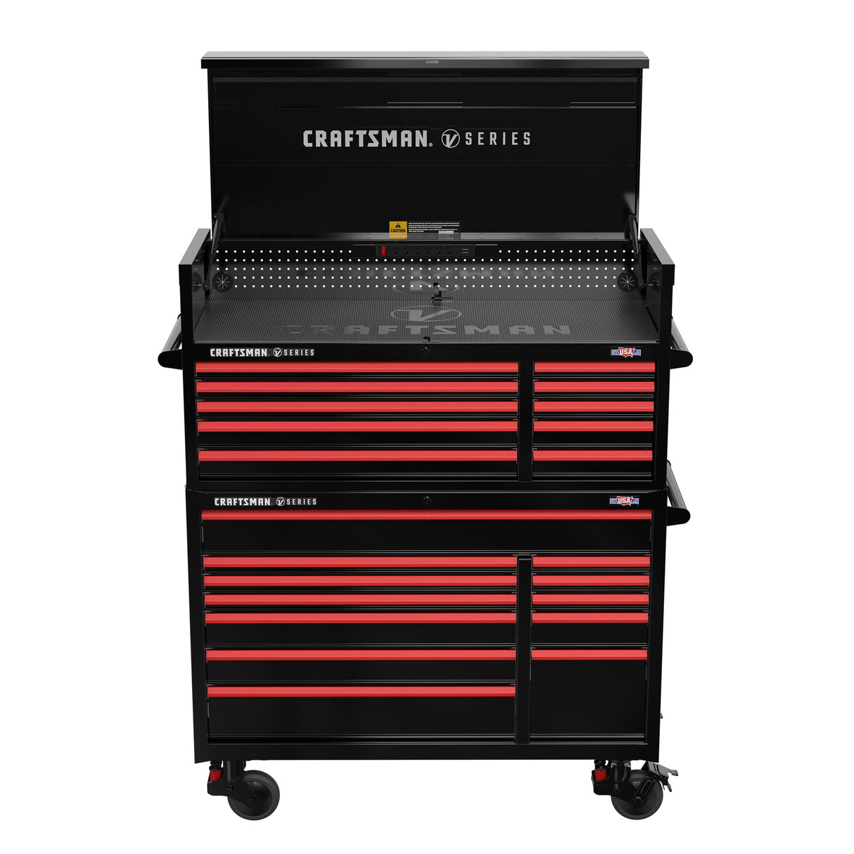 V-Series 52-in W x 27-in H 10-Drawer Steel Tool Chest (Black) CMSTVS5210BK