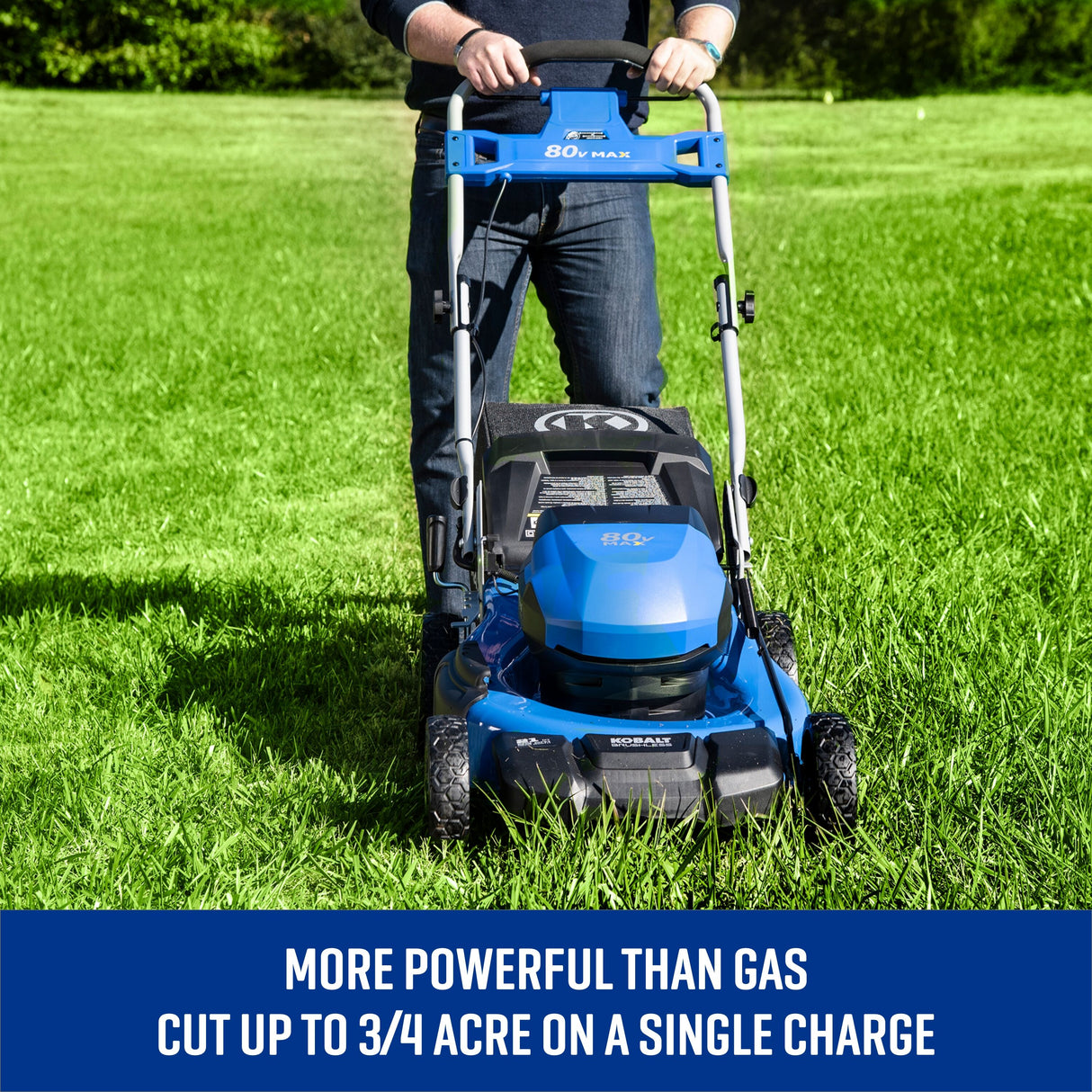 80-volt 21-in Cordless Push Lawn Mower 5 Ah (1-Battery and Charger Included) KM 5080-06