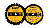 12-in 40 and 80-Tooth Fine/Rough Finish Tungsten Carbide-tipped Steel Miter Saw Blade Set (2-Pack) DEW-DWA124080CMB