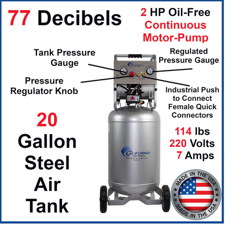 20-Gallon Electric 125 PSI Vertical Air Compressor 20020CR-22060