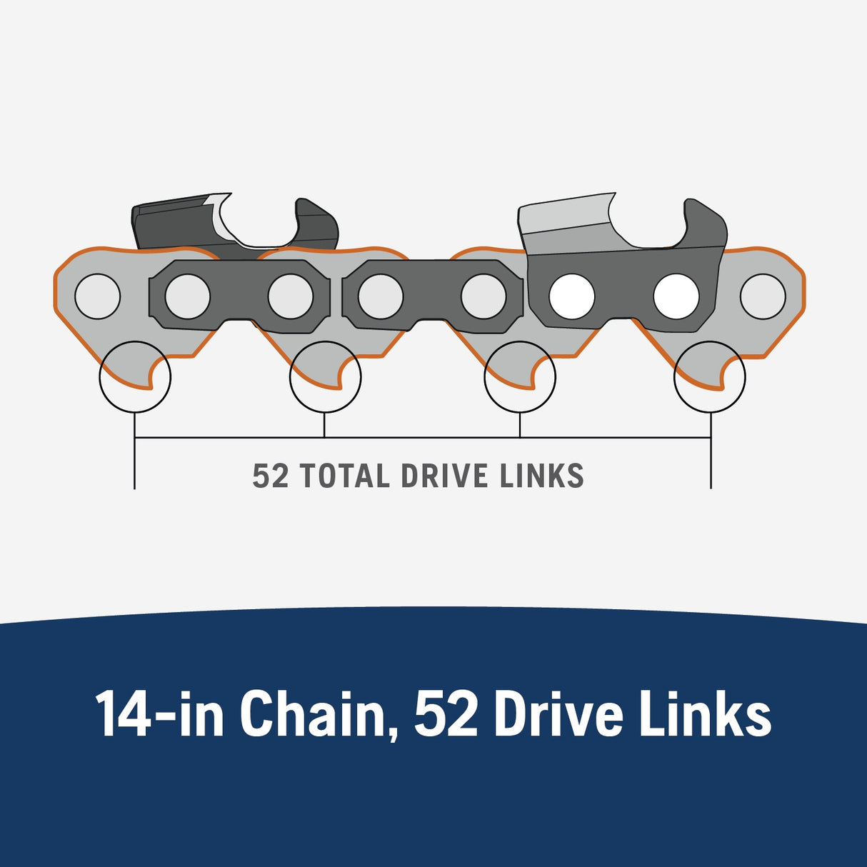 X-Cut S93G 52 Link Replacement Chainsaw Chain For 14-in, 0.05-in Gauge, 3/8-in Mini Pitch 597469552